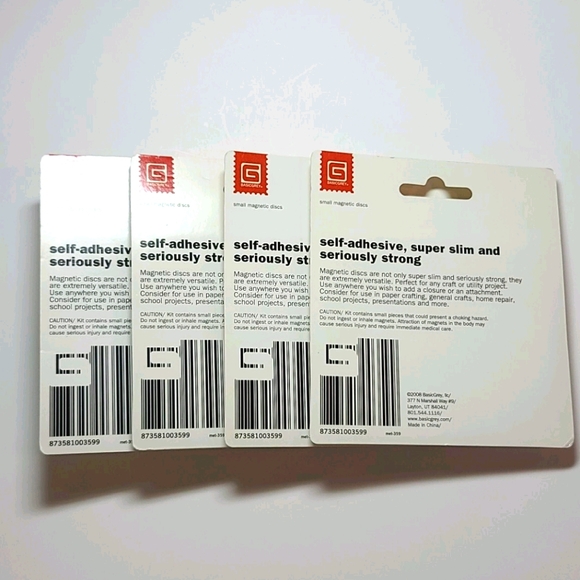 Basic Grey Small Magnets - 4 packs of 20 - Picture 3 of 3